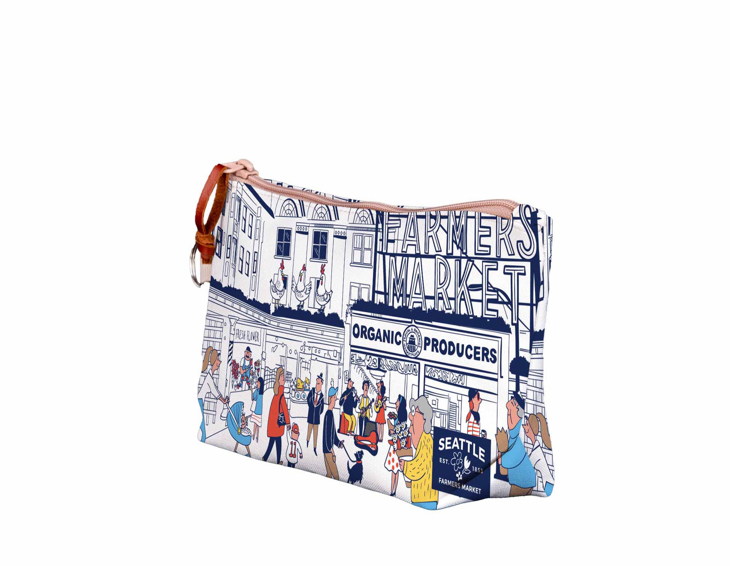 Seattle Farmers Market View Medium Pouch