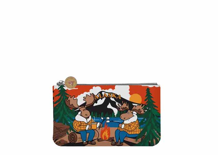 Alaska Moose Campfire Small Pouch