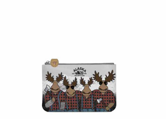 Alaska Moose Lumberjacks Small Pouch