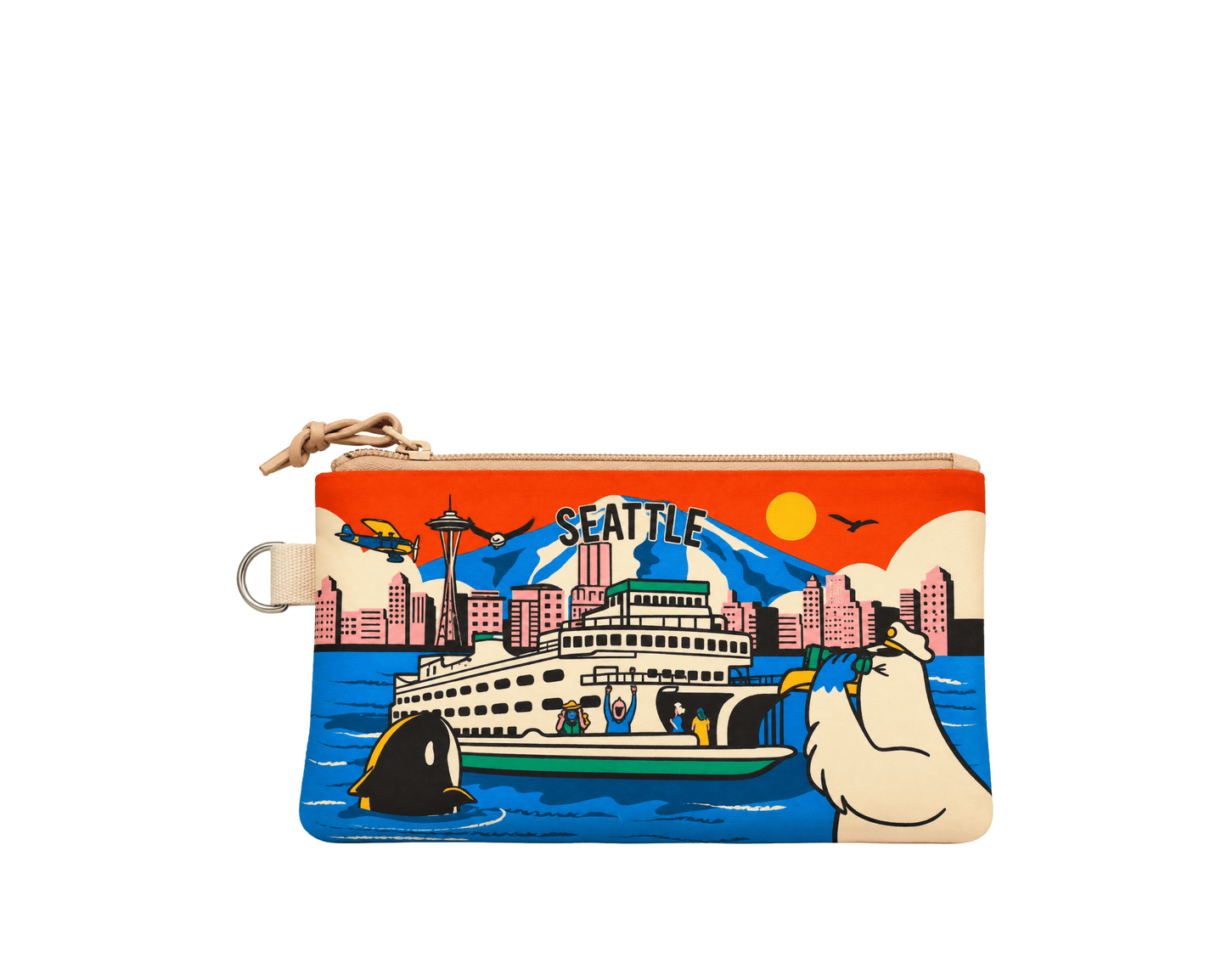 Seattle Ferry Skyline Small Pouch