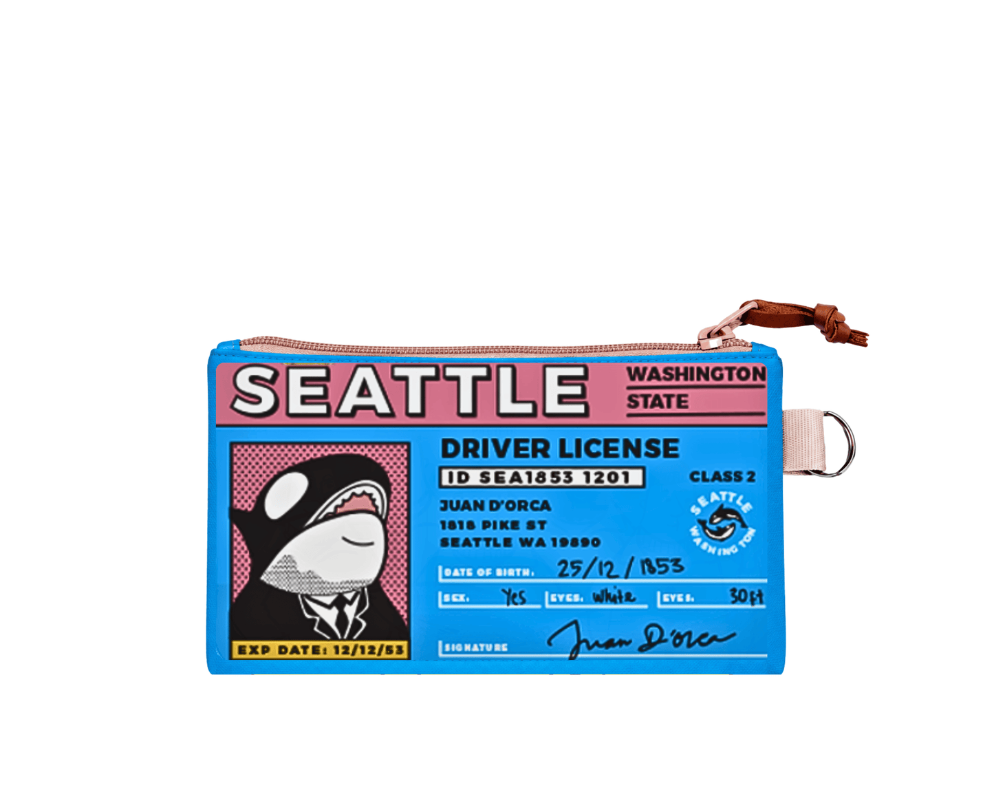 Seattle Orca License Small Pouch