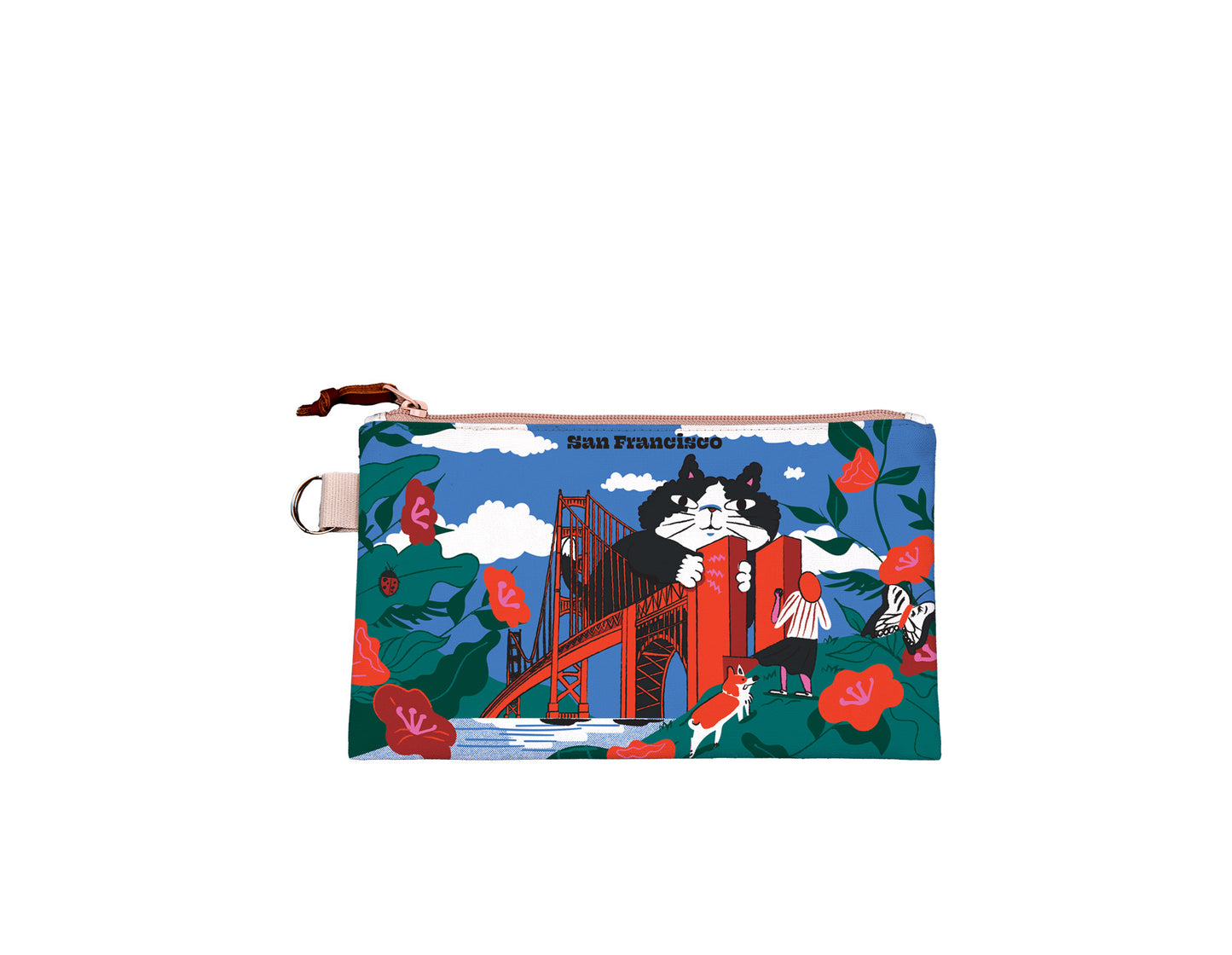 SF Golden Gate Bridge Cat Small Pouch