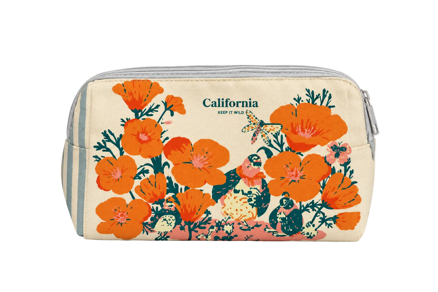 California Poppies Everyday Lifestyle Makeup Pouch