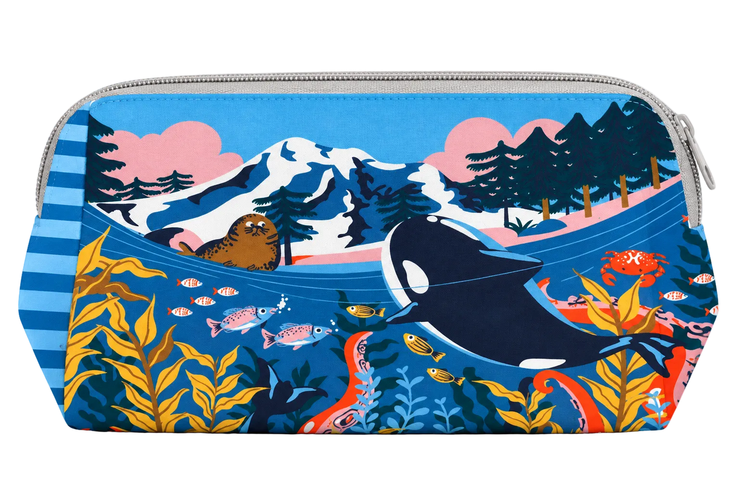 Seattle Underwater Orca Lifestyle Makeup Pouch