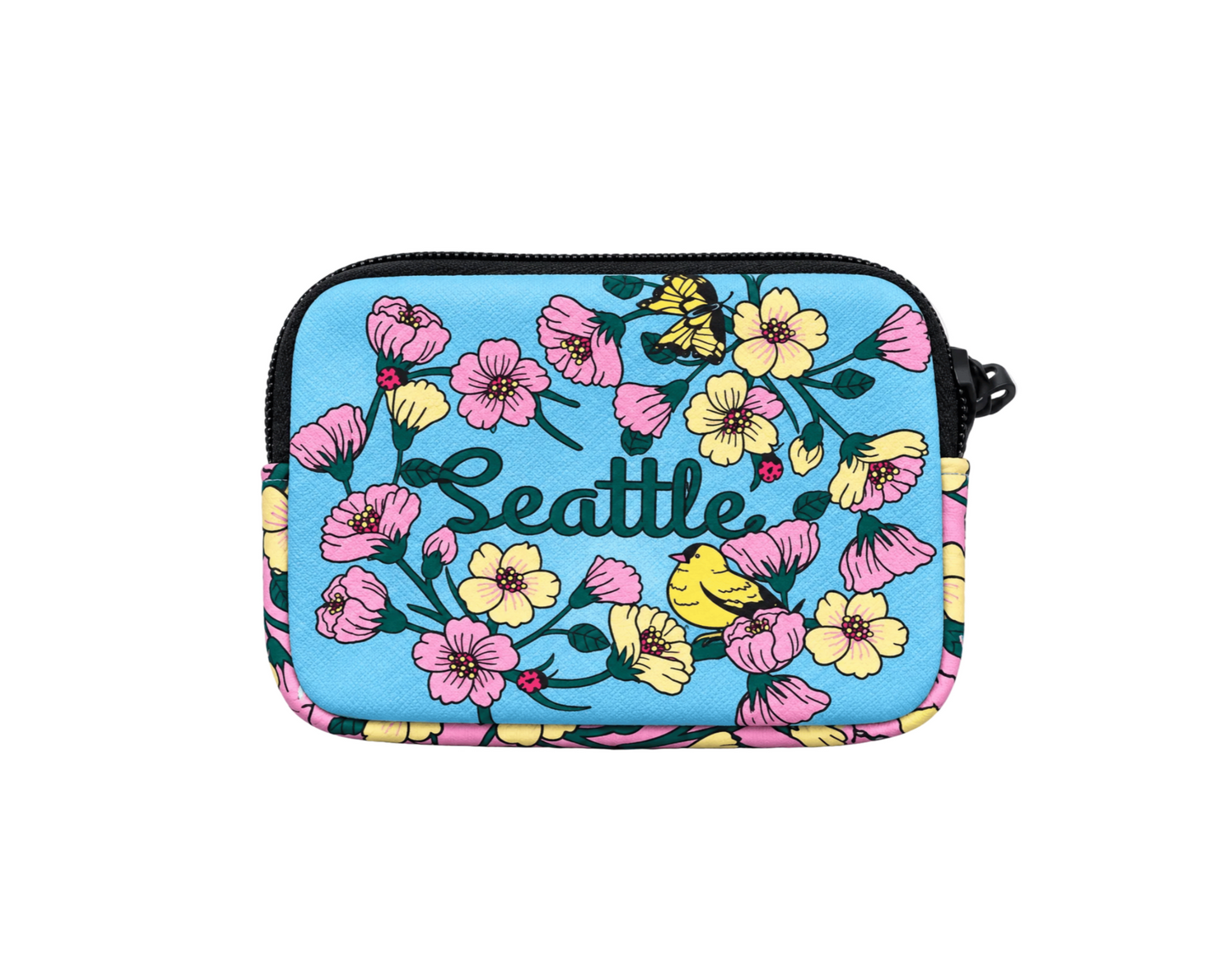 Seattle Cherry Blossom Coin Purse Blue