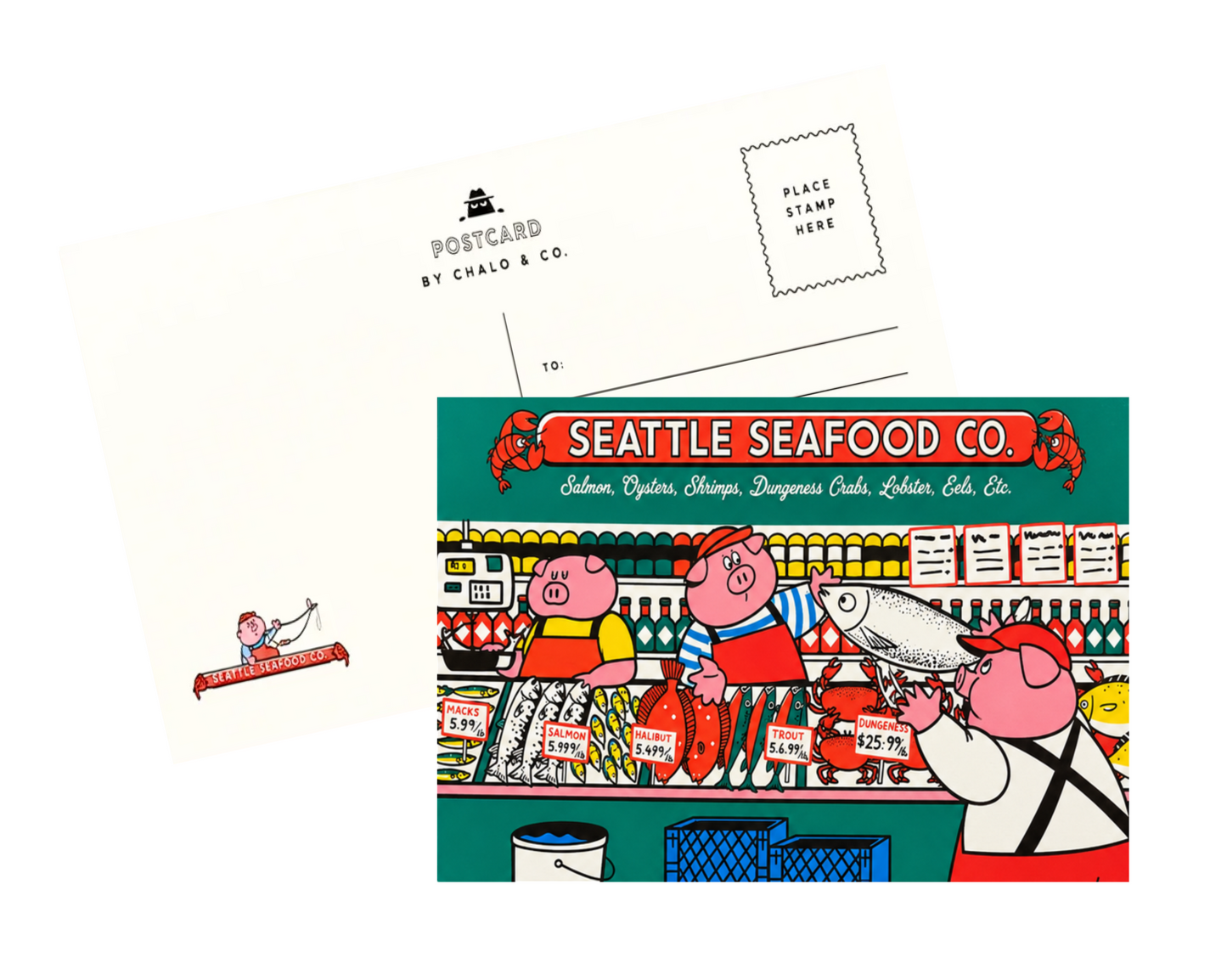 Seattle Seafood Co. Postcard
