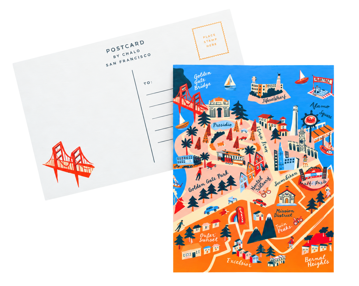 SF Map Postcard