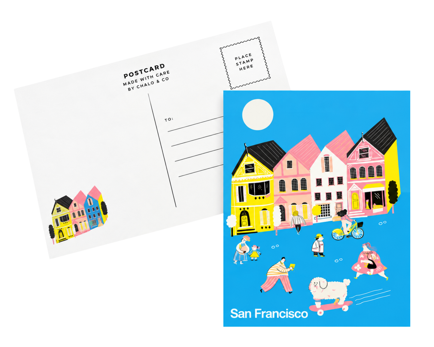 SF Painted Ladies Postcard