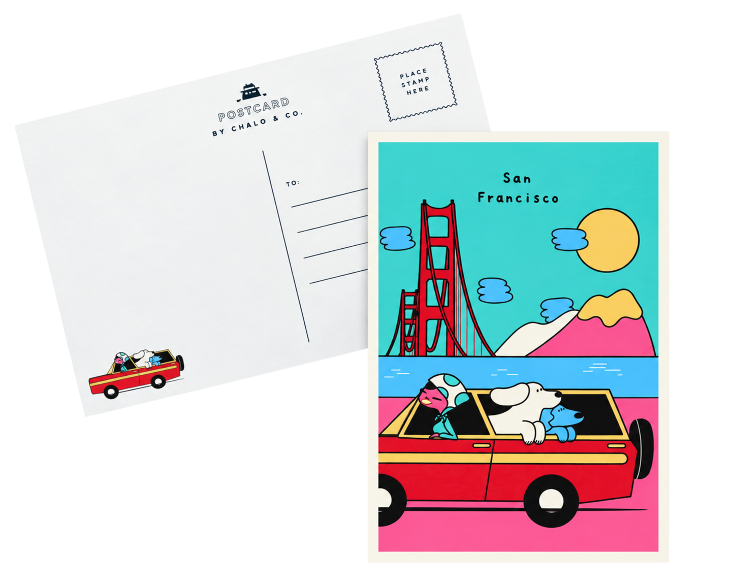 SF Road Trip Postcard
