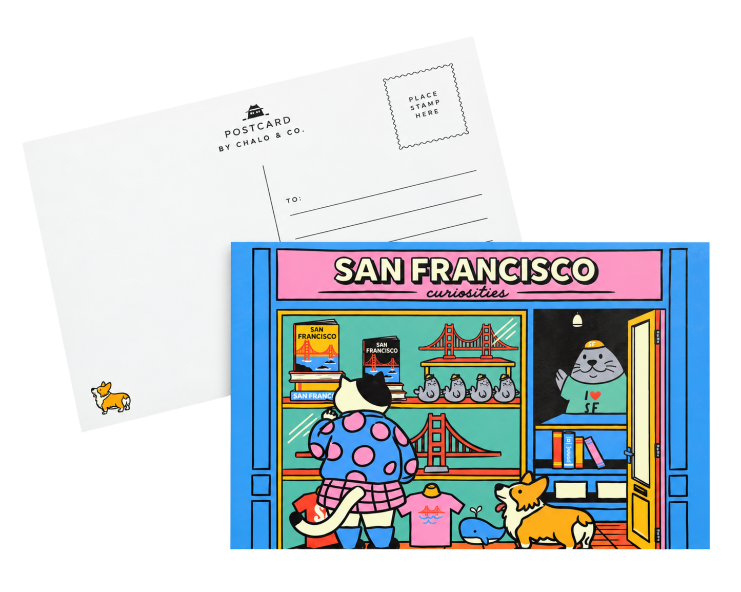 SF Seal Merchant Postcard