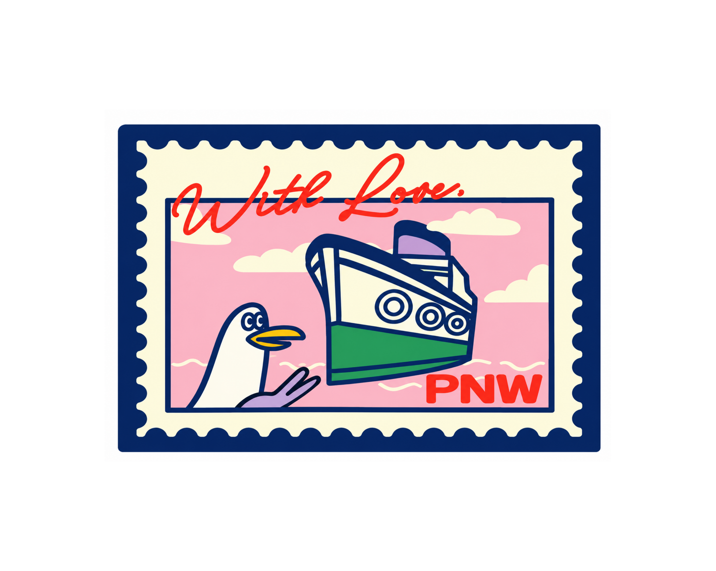 PNW Ferry Stamp Sticker