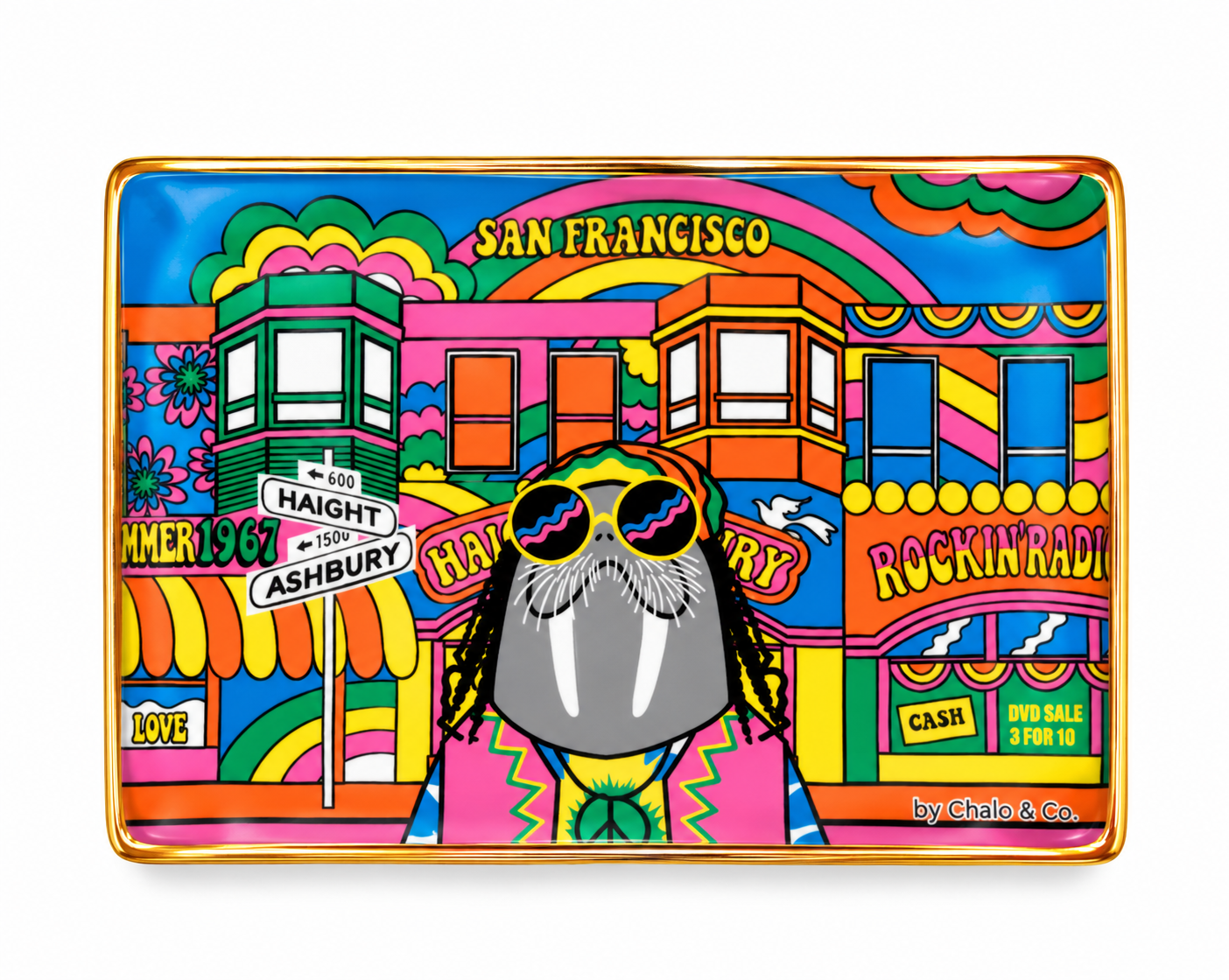 SF Haight Ashbury Porcelain Tray