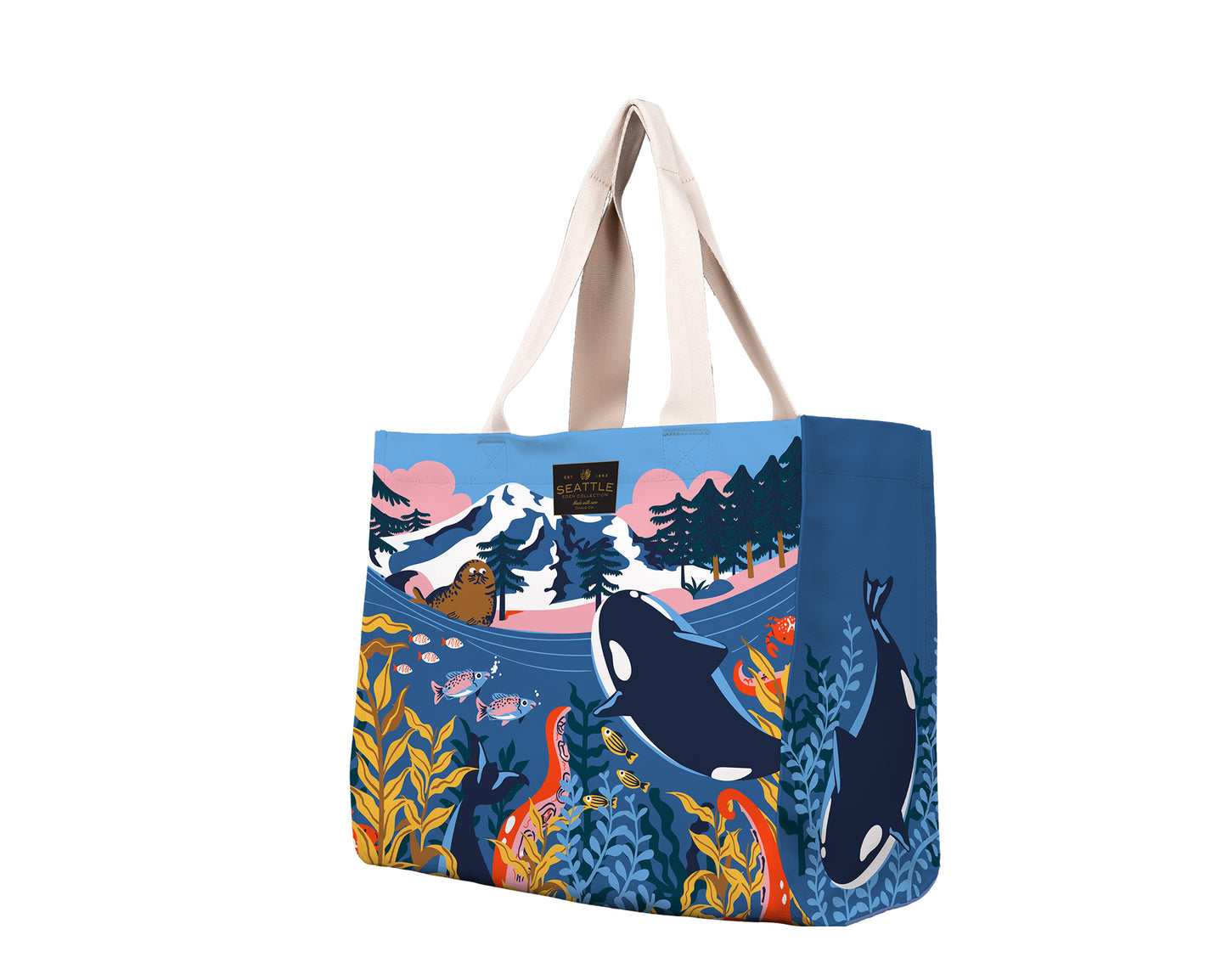 PNW Underwater Ocra (LS) Medium Travel Tote