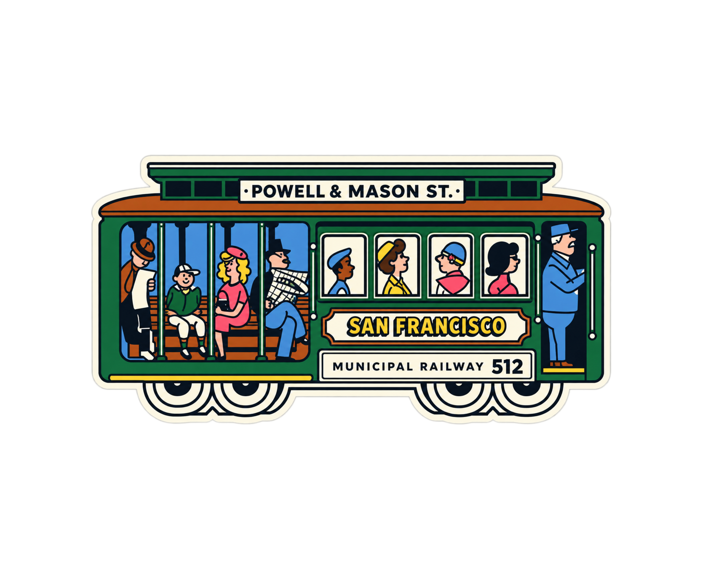 SF Cable Car Sticker