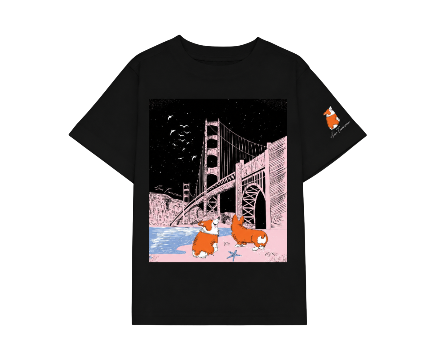 SF Corgi T-Shirt Black