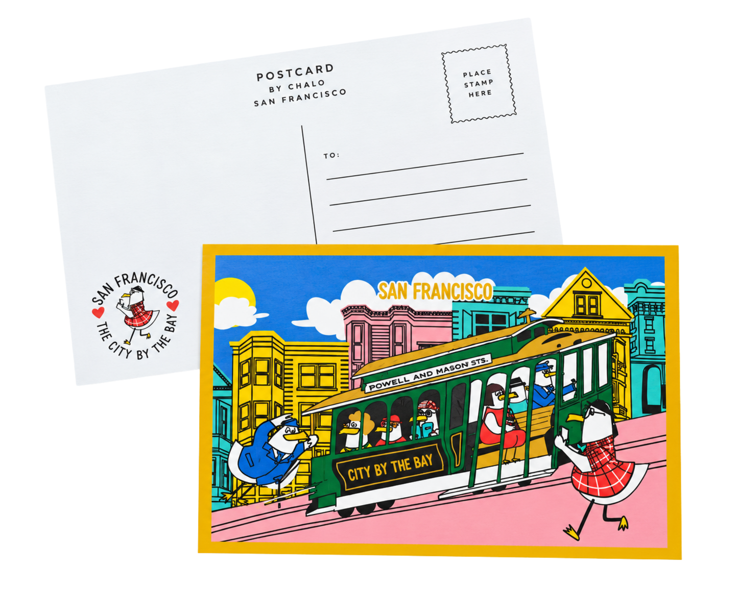 SF Gull Streetcar Postcard