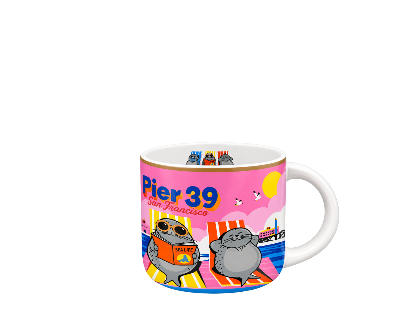 SF Pier 39 Trio Porcelain Mug