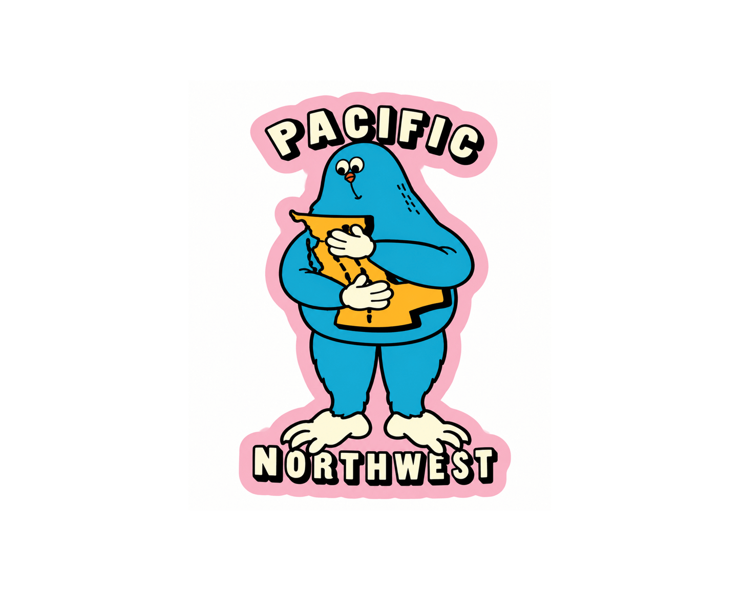 PNW Bigfoot Embrace Sticker
