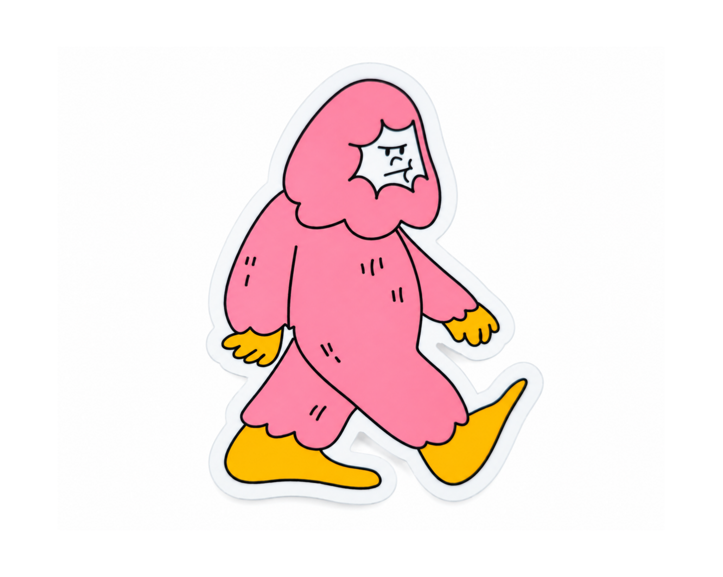 Pink Bigfoot Sticker