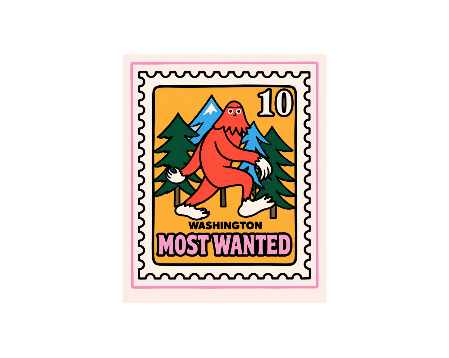 Seattle Bigfoot Most Wanted Sticker
