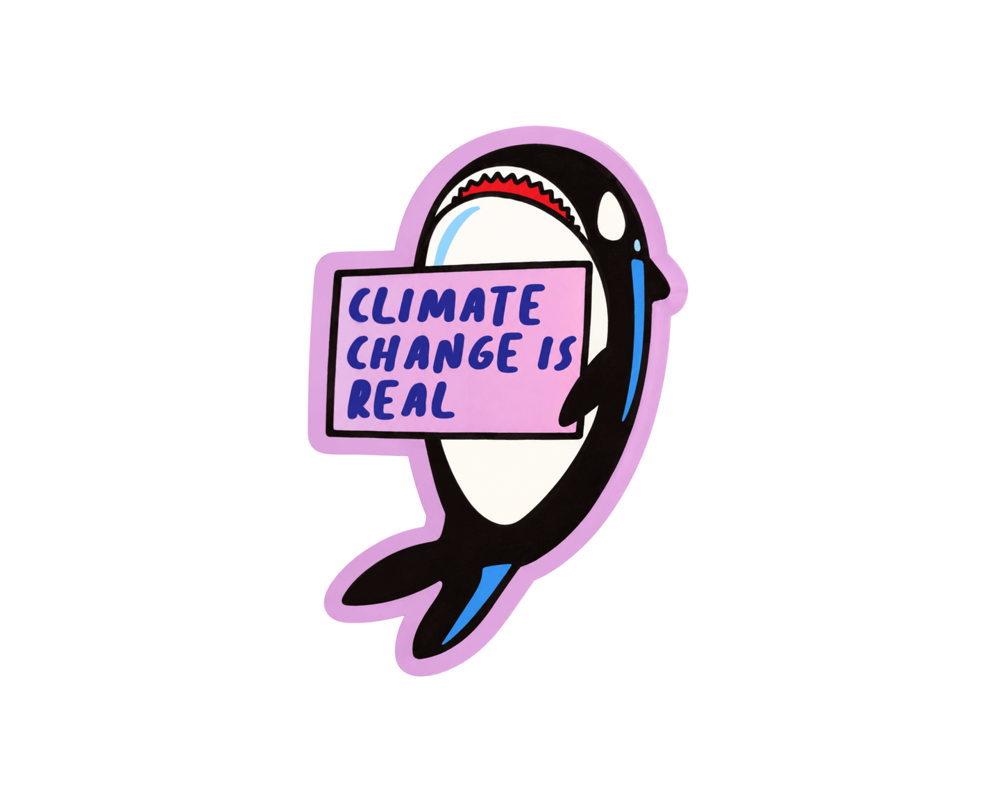 Seattle Climate Change Orca Sticker