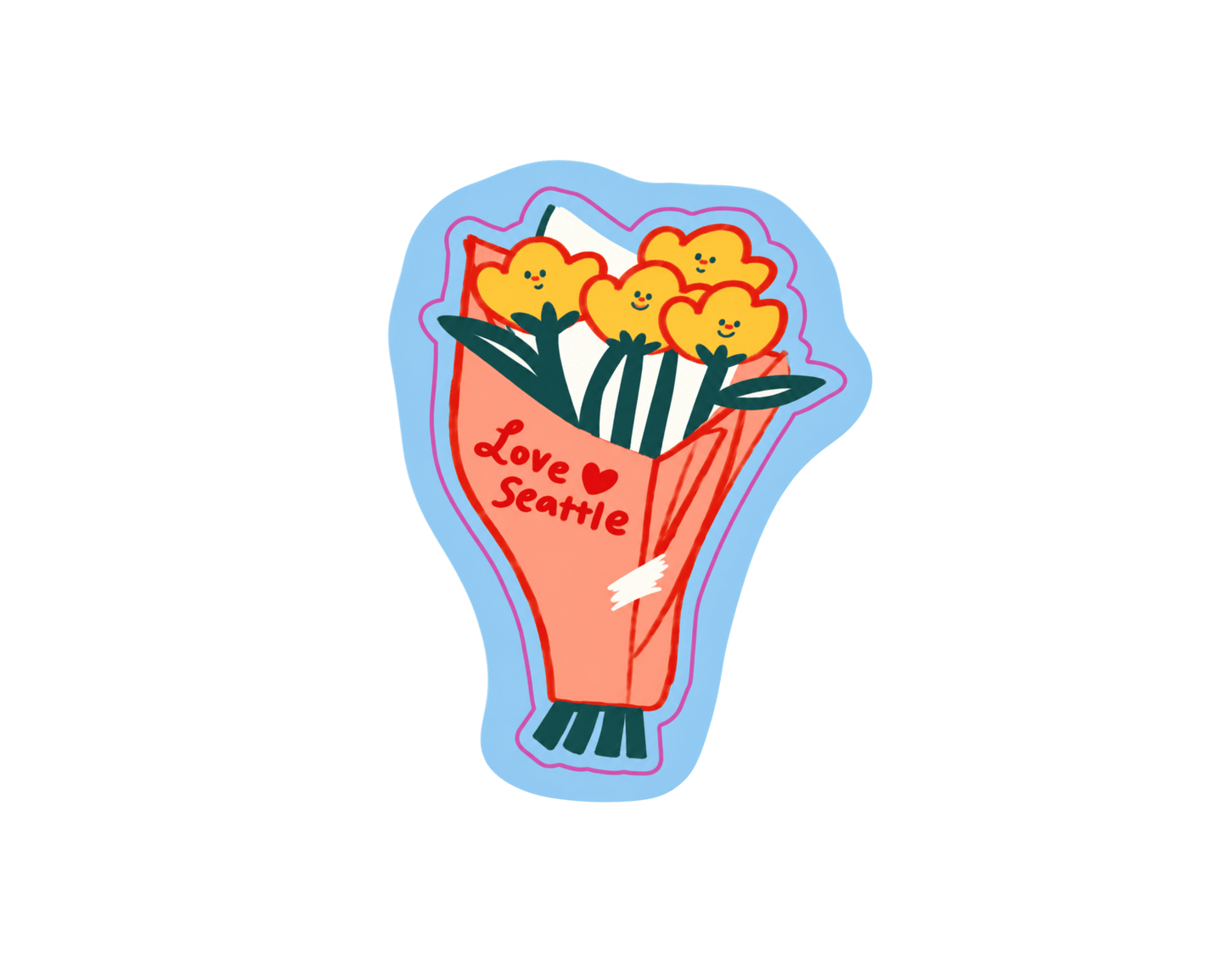 Seattle Love Seattle Tulip Bouquet Sticker