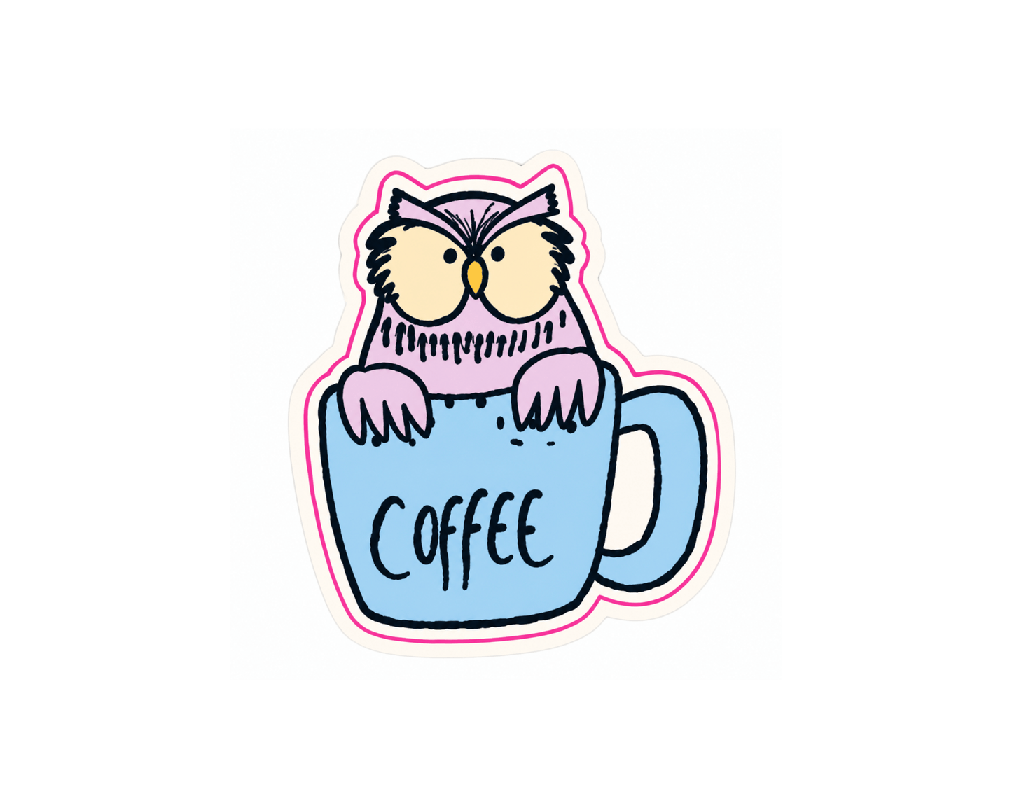 Seattle Owl Coffee Mug Sticker