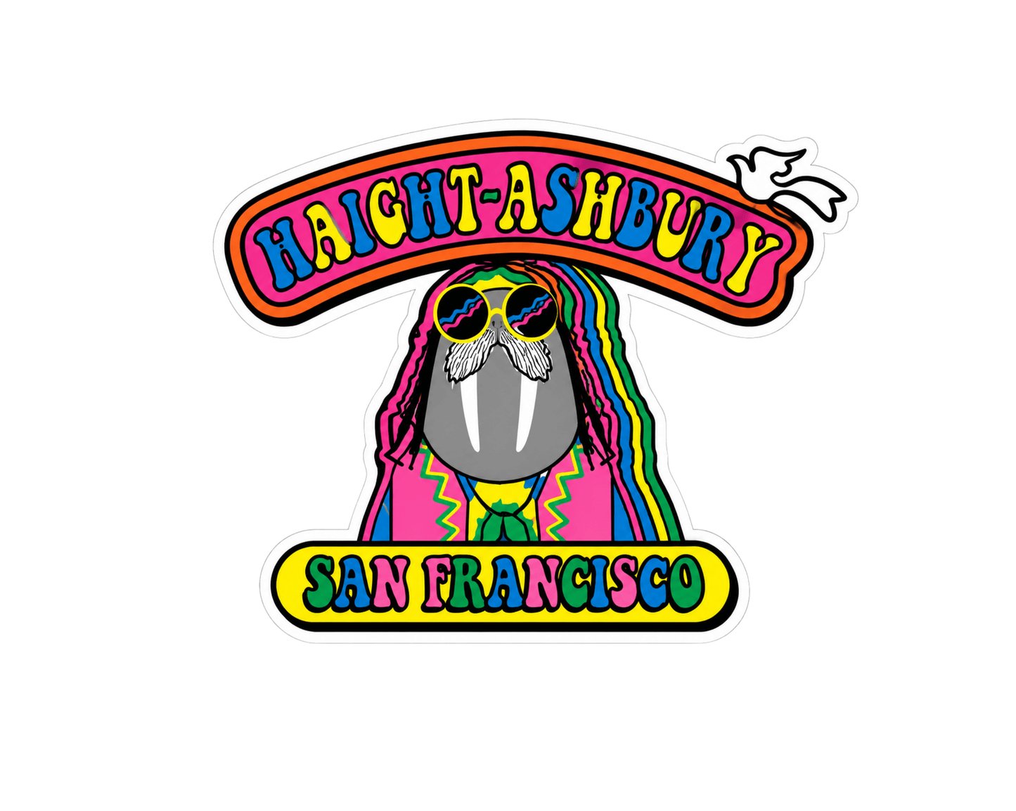 STKR001 - SF Typo Haight Ashbury Sticker