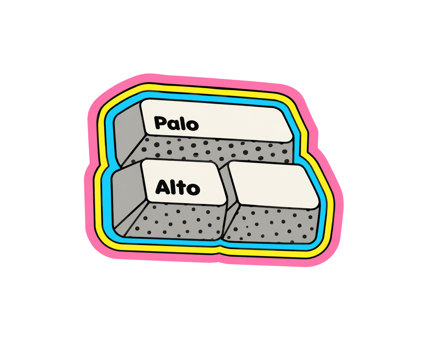 Palo Alto Keyboard  Sticker