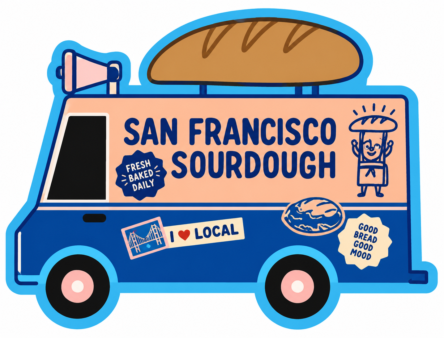 SF Sourdough Truck Sticker