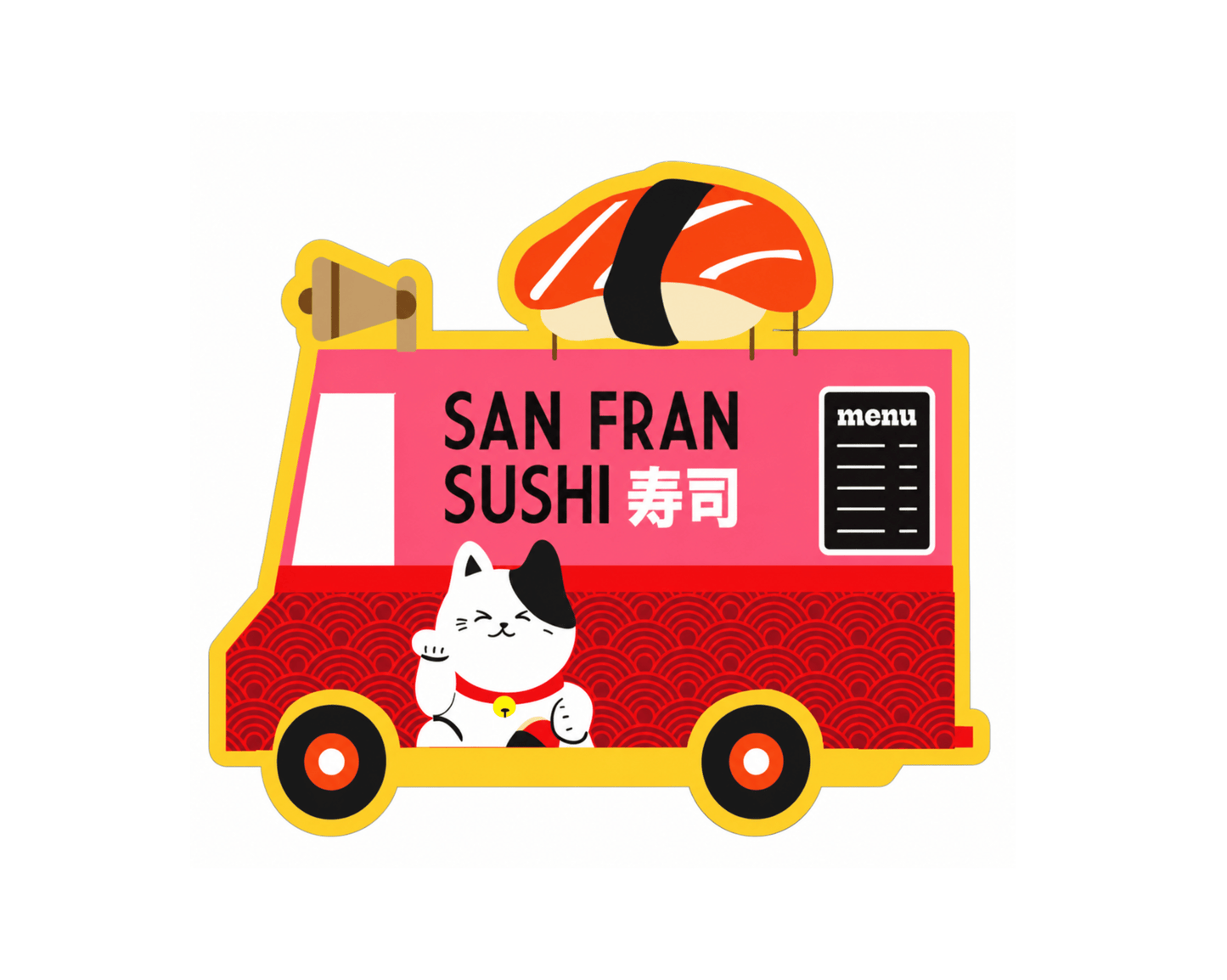 SF Sushi Truck Sticker