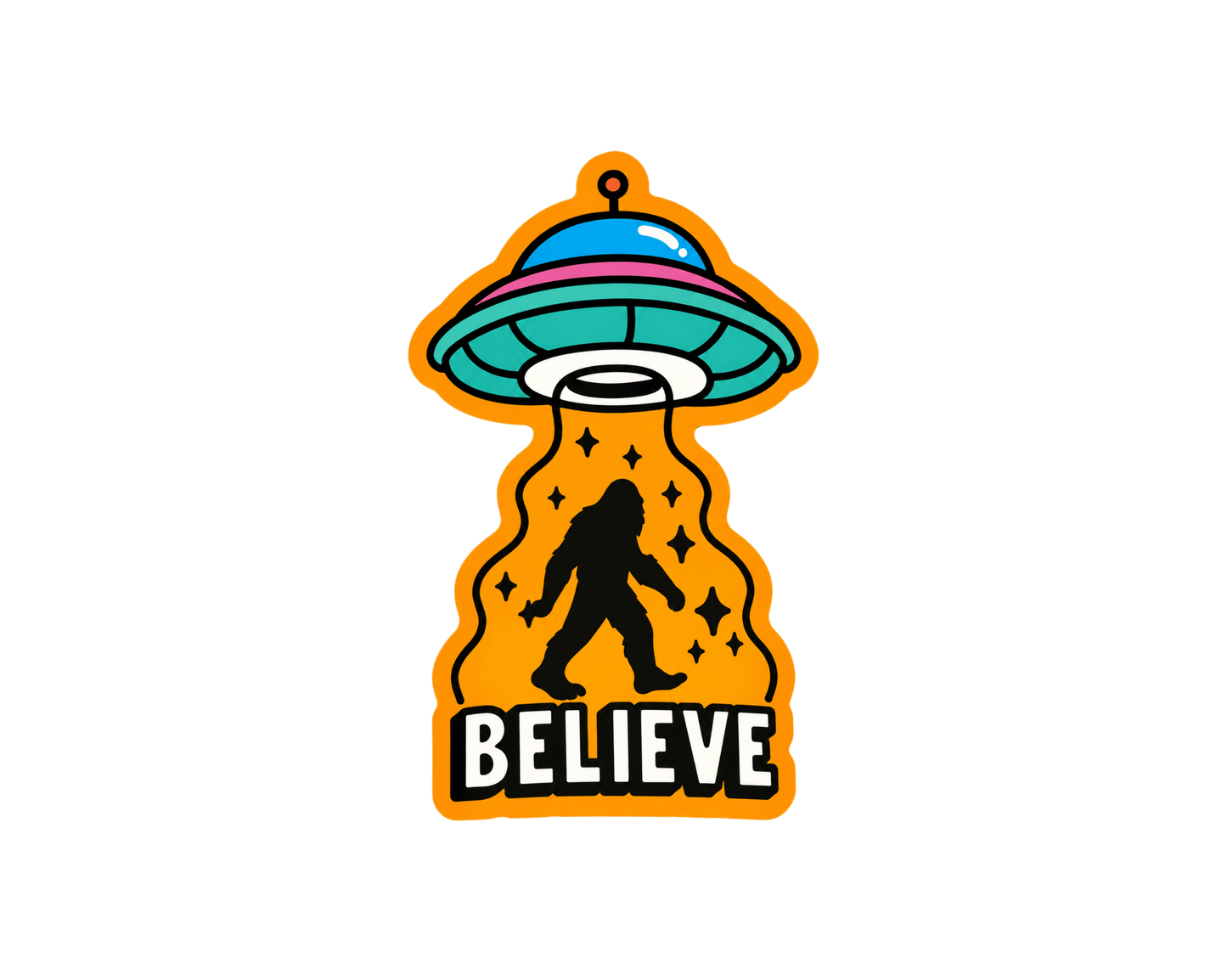 UFO - BELIEVE Sasquatch Sticker