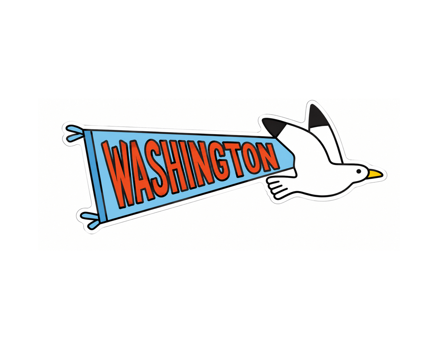 Washington Banner with Sky Bird Sticker