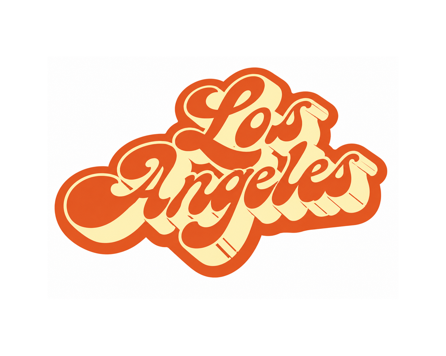 California Los Angeles Typo Sticker