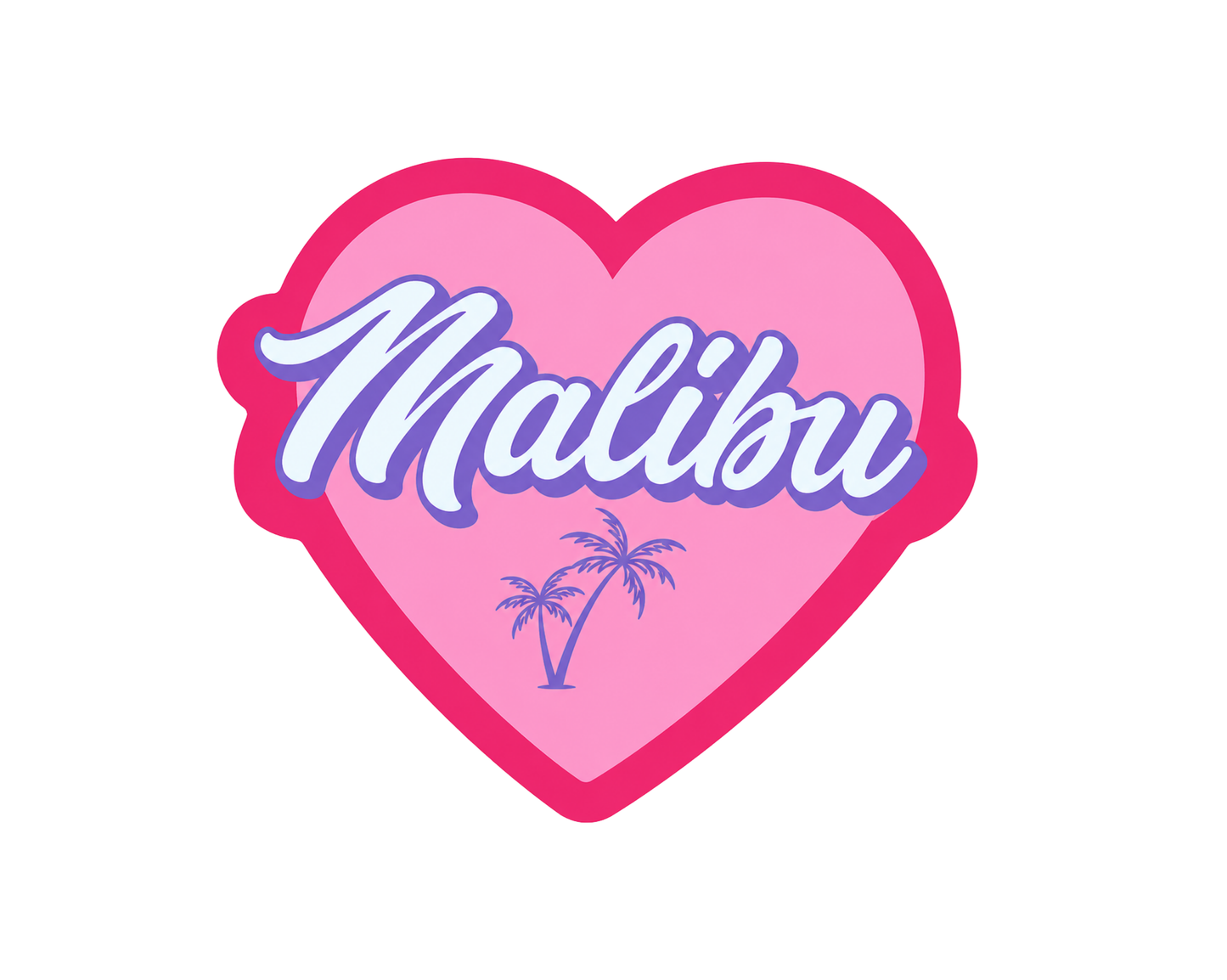 California Malibu Typo Sticker