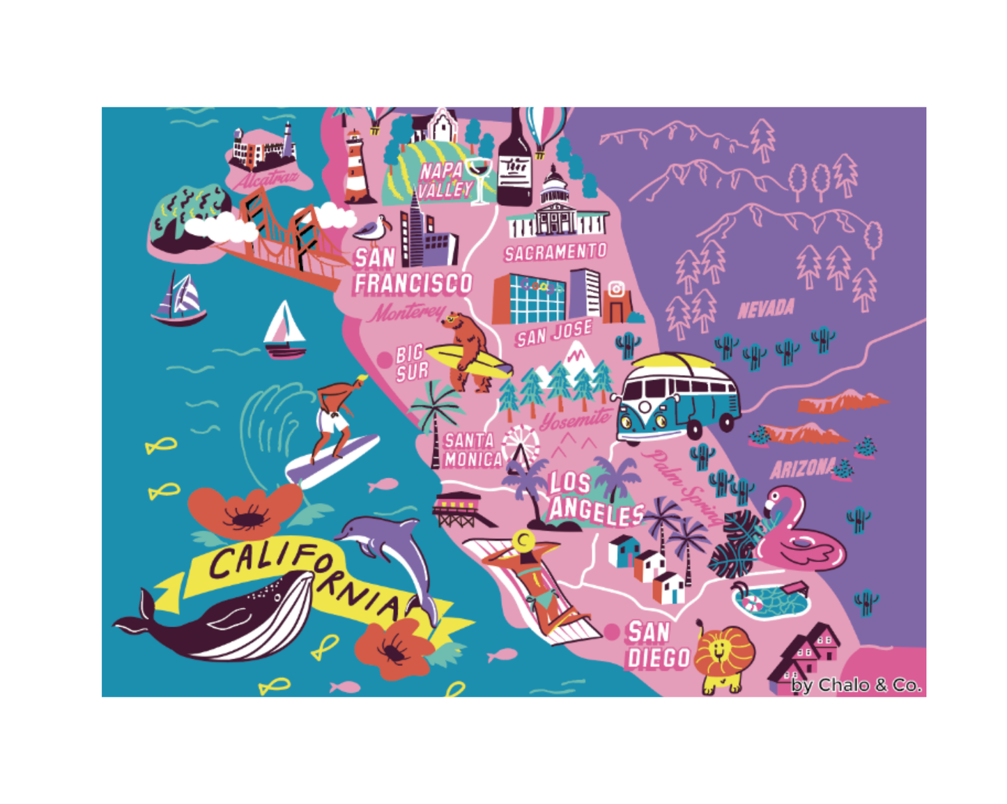 California Map Sticker