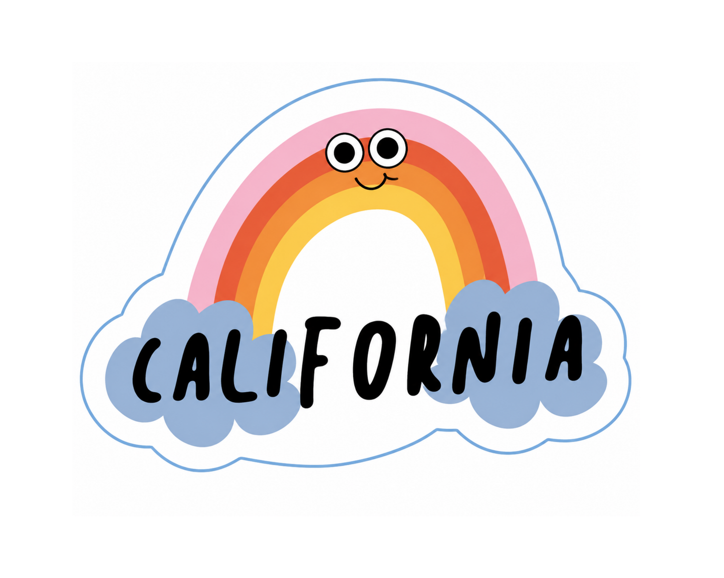 California Rainbow Curve Stickers