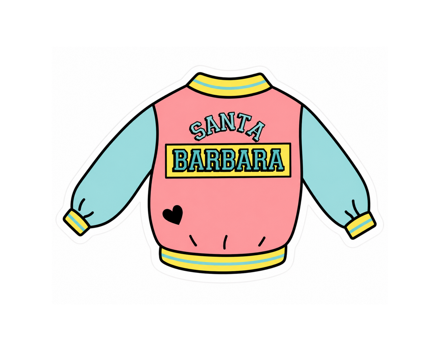 California Santa Barbara Jacket Sticker