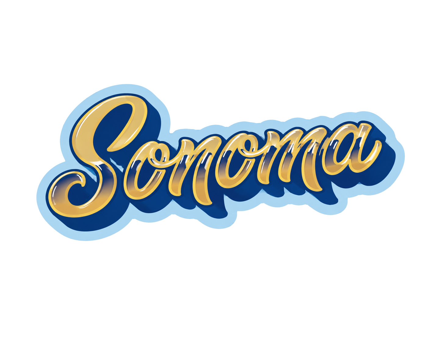 California Sonoma Typo Sticker