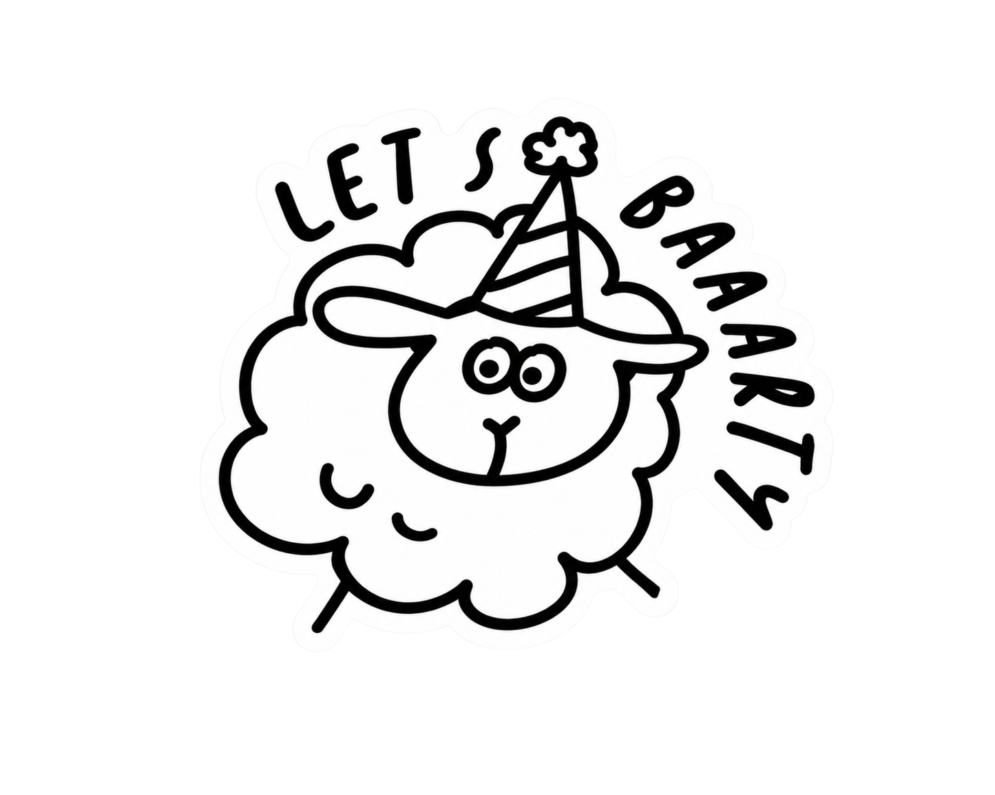 Let's Baarty Sticker