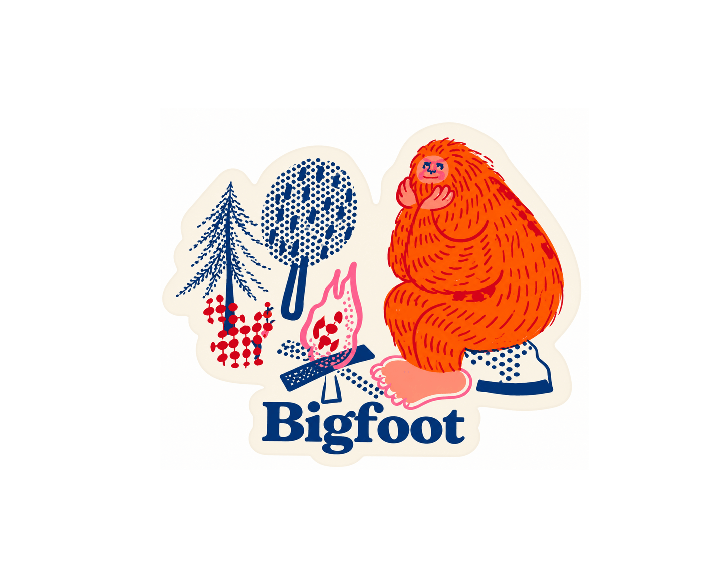 PNW Big Foot Camping w/ Squirrel Sticker