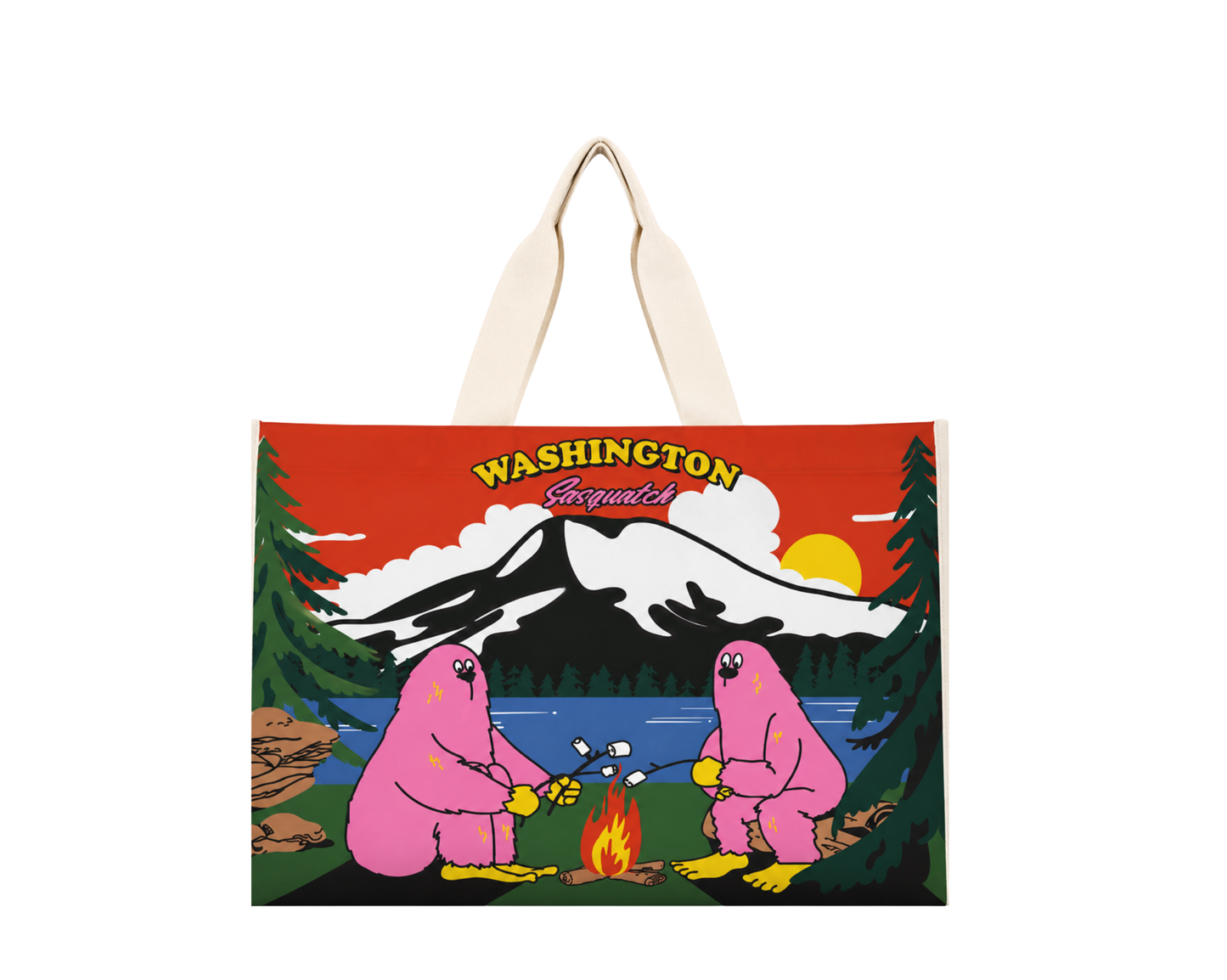 Seattle Bigfoot Camper Travel Tote Bag