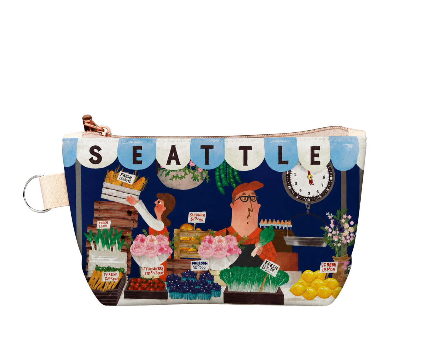 Seattle Farmer's Market Vegs Medium Pouch