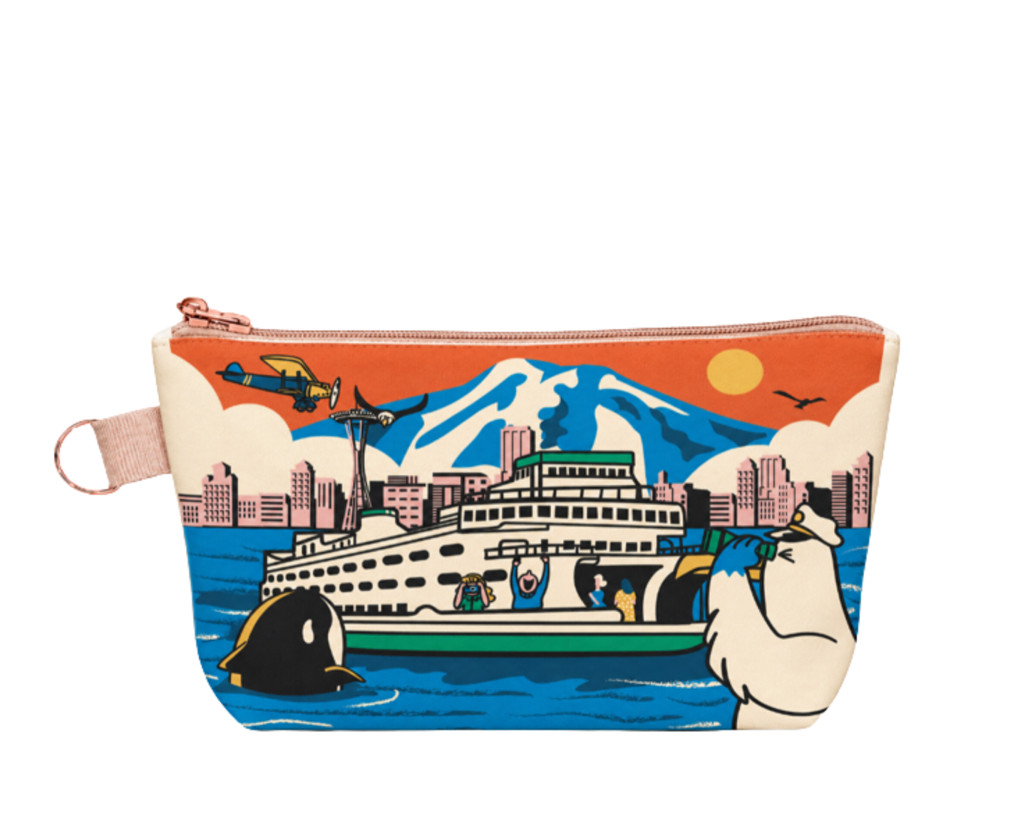 Seattle Ferry Skyline Medium Pouch