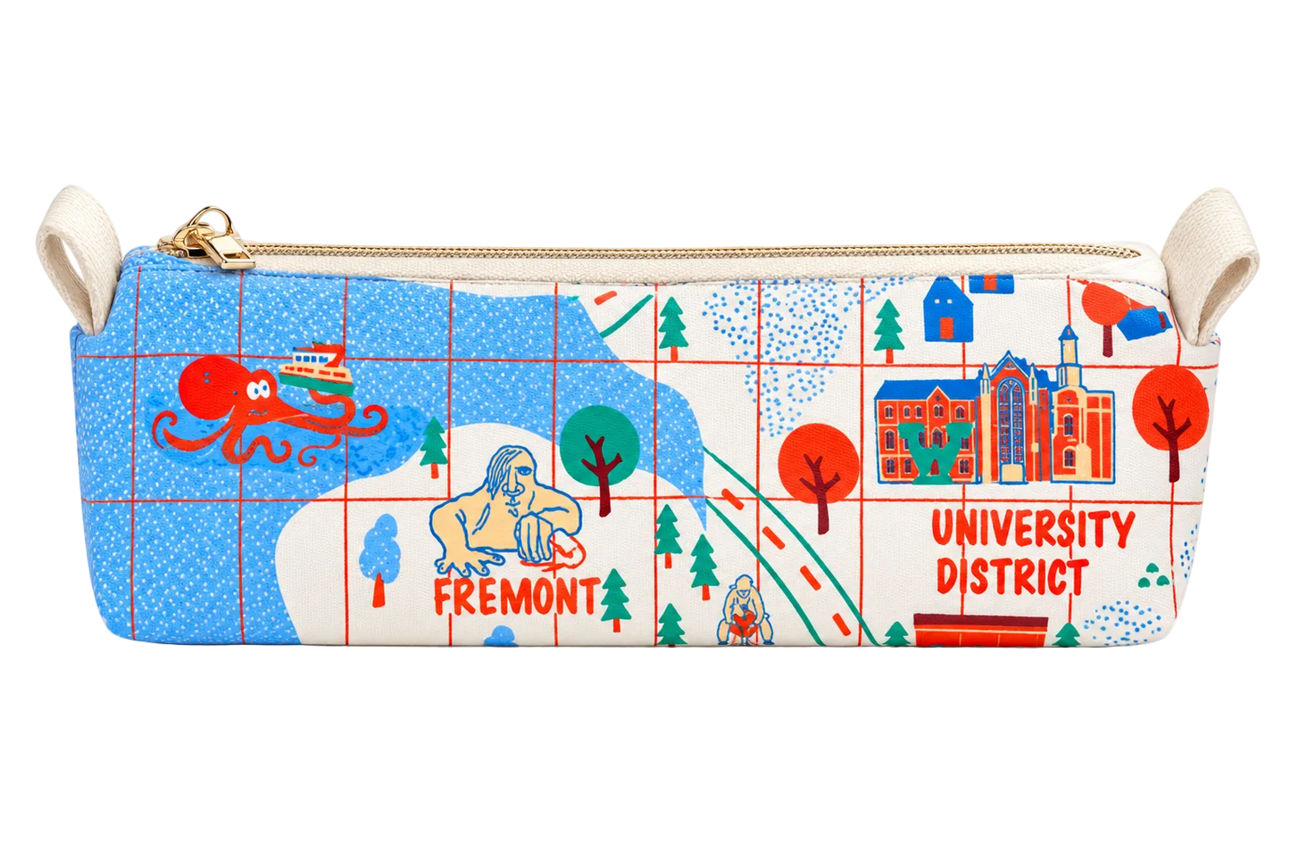 Seattle Simple Map Pencil Case