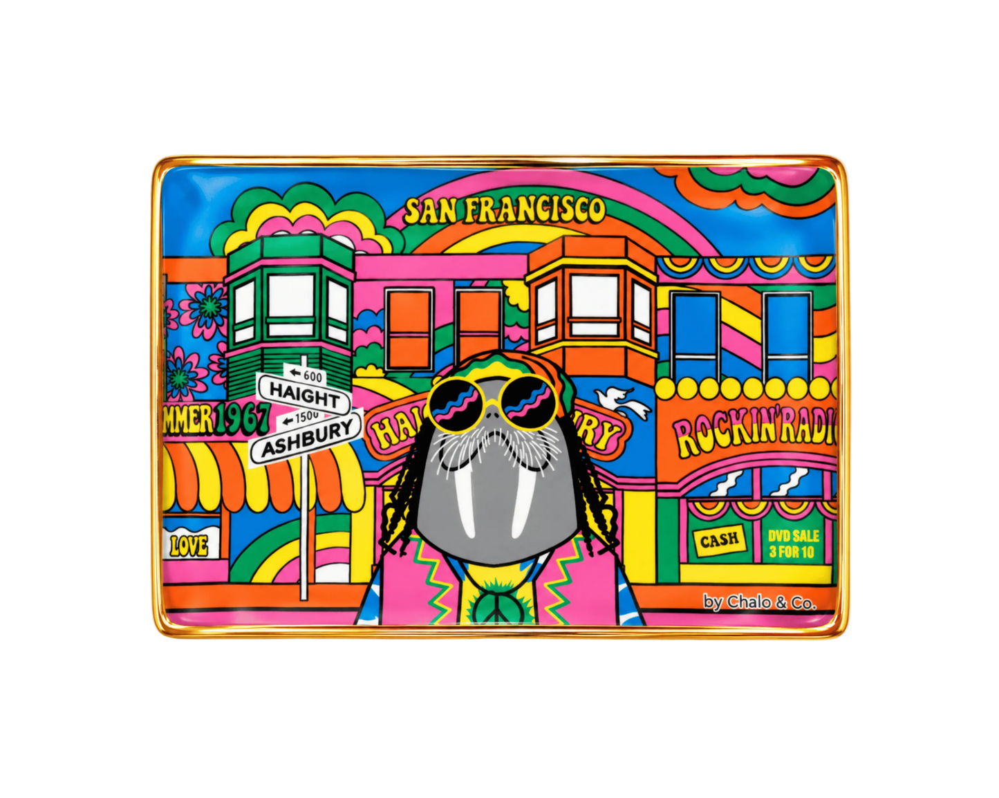 SF Haight Ashbury Porcelain Tray