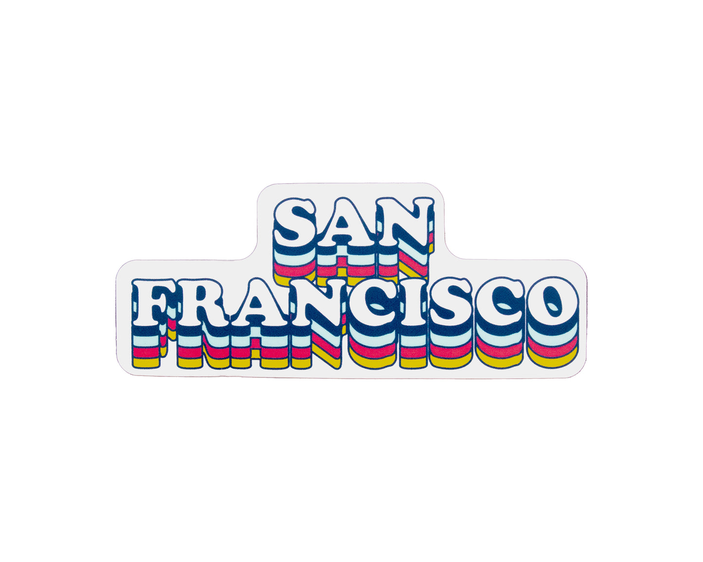 SF Rainbow Typo Sticker
