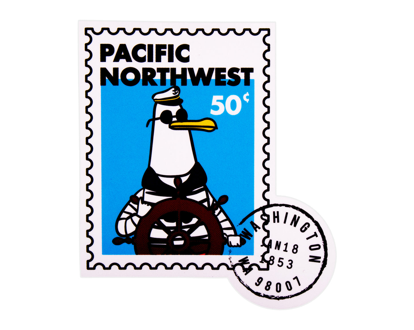 PNW Yachtsmen Stamp Sticker