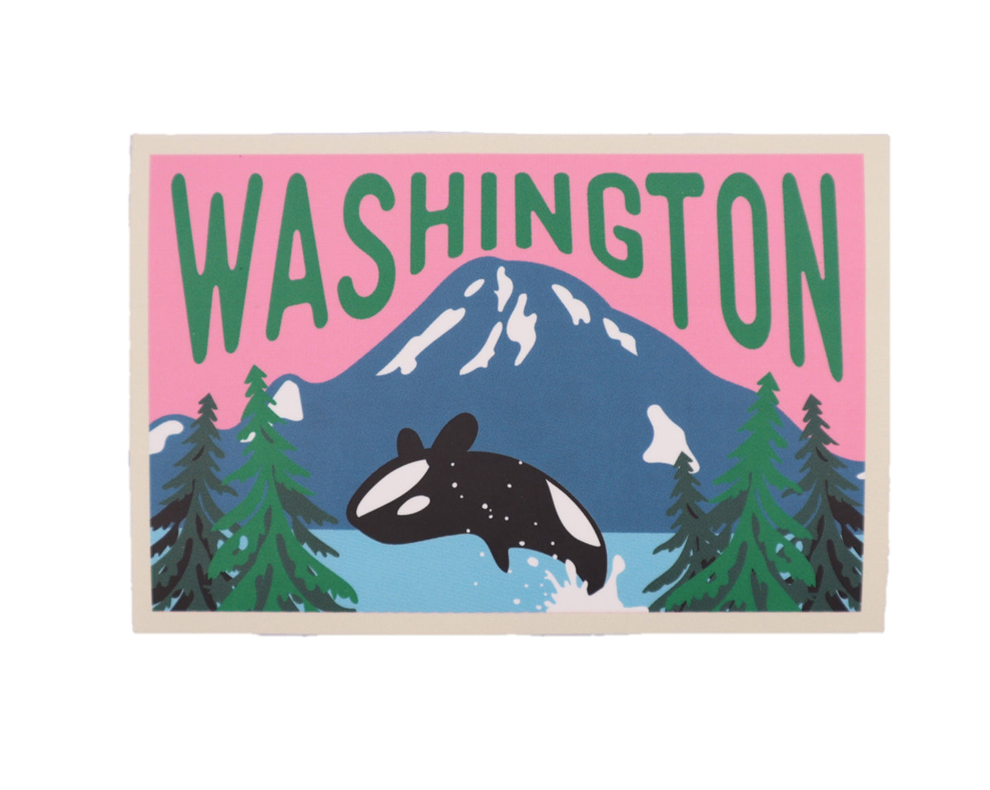 PNW Leaping Orca Sticker
