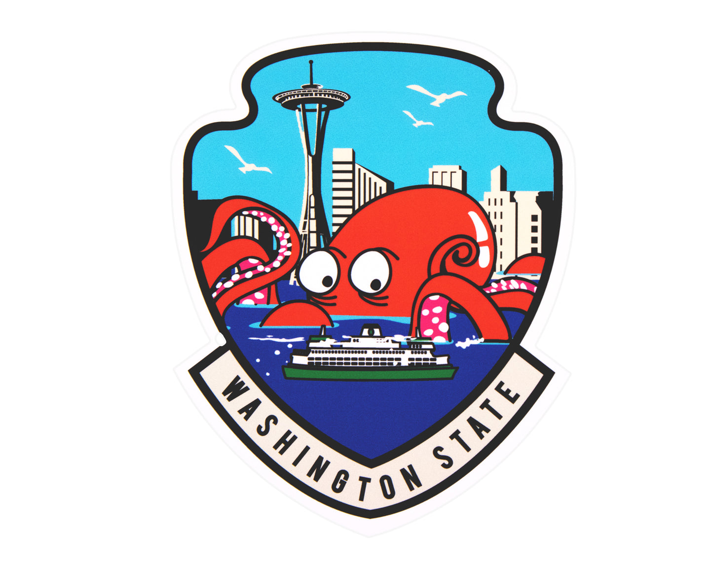 Seattle Octopus Skyline Sticker